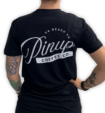 Pinup Coffee Co Logo Tee - White Logo - Pinup Coffee Co